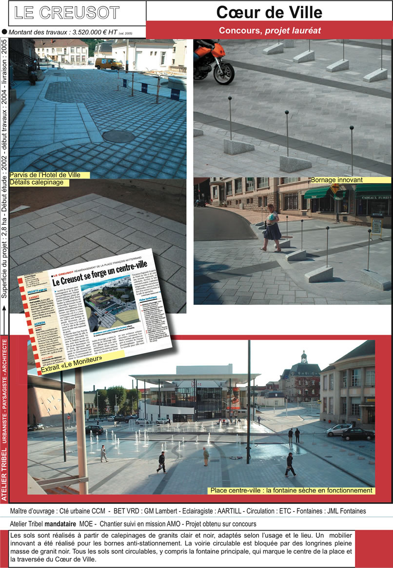 Mobilier urbain et sols par Fran&ccedil;ois Tribel architecte