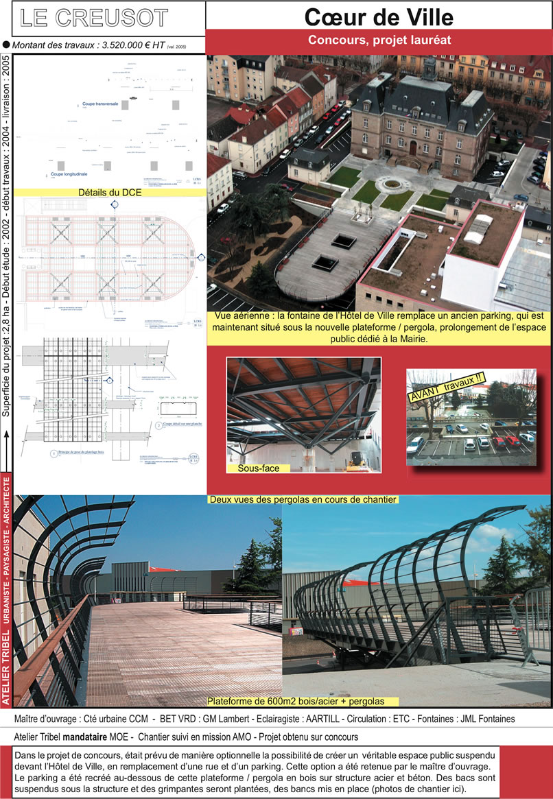 plateforme devant la mairie du Creusot par Fran&ccedil;ois Tribel